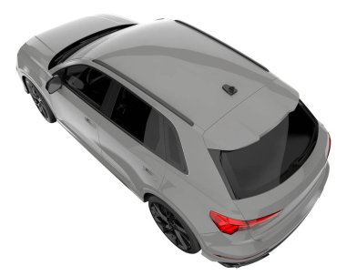 Realistic SUV isolated on white background. 3d rendering - illustration