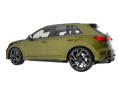 Realistic SUV isolated on white background. 3d rendering - illustration