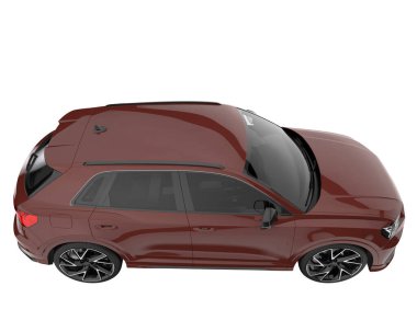 Realistic SUV isolated on white background. 3d rendering - illustration