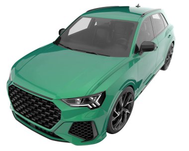 Realistic SUV isolated on white background. 3d rendering - illustration