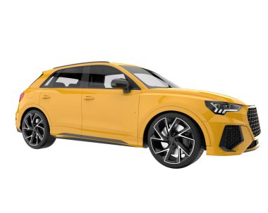 Realistic SUV isolated on white background. 3d rendering - illustration