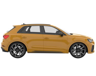 Realistic SUV isolated on white background. 3d rendering - illustration