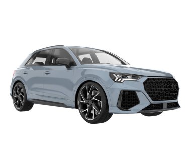 Realistic SUV isolated on white background. 3d rendering - illustration