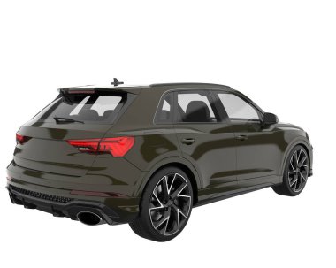 Realistic SUV isolated on white background. 3d rendering - illustration