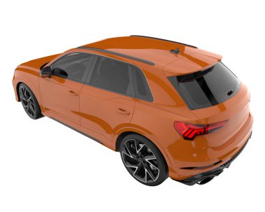 Realistic SUV isolated on white background. 3d rendering - illustration