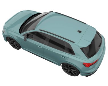 Realistic SUV isolated on white background. 3d rendering - illustration