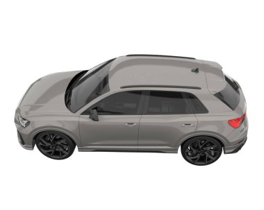 Realistic SUV isolated on white background. 3d rendering - illustration