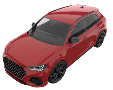 Realistic SUV isolated on white background. 3d rendering - illustration