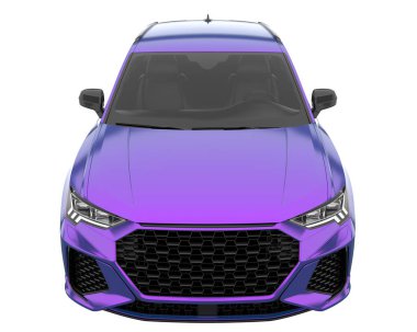 Realistic SUV isolated on white background. 3d rendering - illustration