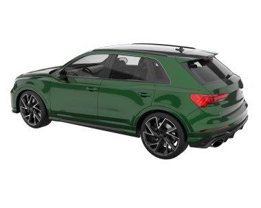 Realistic SUV isolated on white background. 3d rendering - illustration