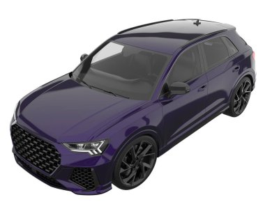 Realistic SUV isolated on white background. 3d rendering - illustration