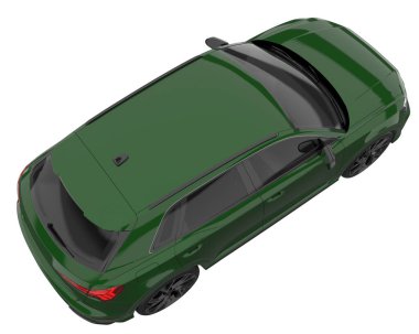 Realistic SUV isolated on white background. 3d rendering - illustration