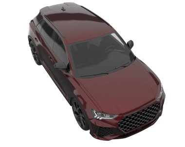 Realistic SUV isolated on white background. 3d rendering - illustration