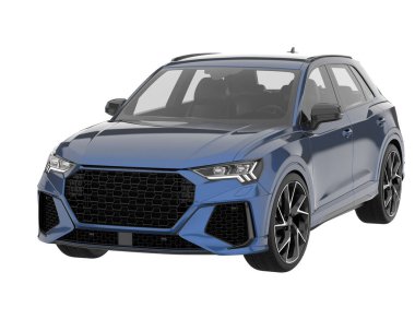 Realistic SUV isolated on white background. 3d rendering - illustration