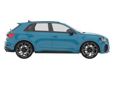 Realistic SUV isolated on white background. 3d rendering - illustration