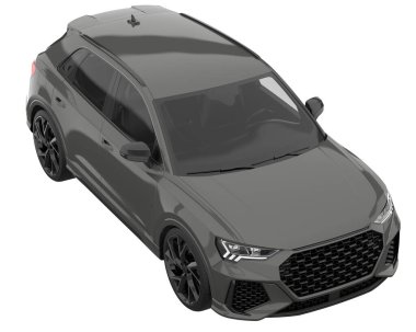 Realistic SUV isolated on white background. 3d rendering - illustration