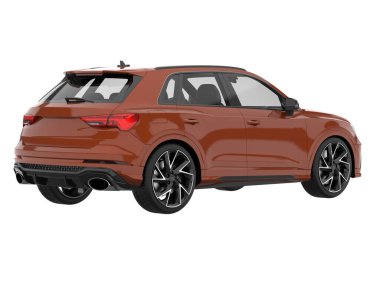 Realistic SUV isolated on white background. 3d rendering - illustration