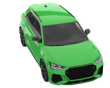 Realistic SUV isolated on white background. 3d rendering - illustration