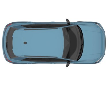 Realistic SUV isolated on white background. 3d rendering - illustration