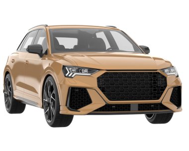 Realistic SUV isolated on white background. 3d rendering - illustration