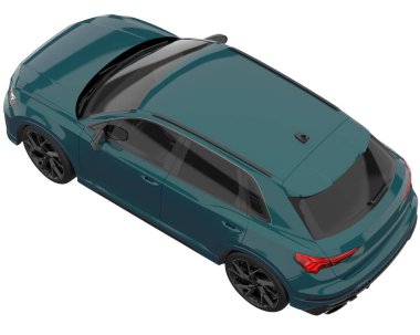 Realistic SUV isolated on white background. 3d rendering - illustration