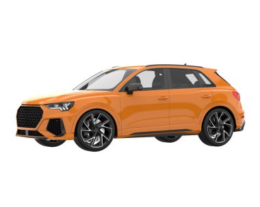 Realistic SUV isolated on white background. 3d rendering - illustration