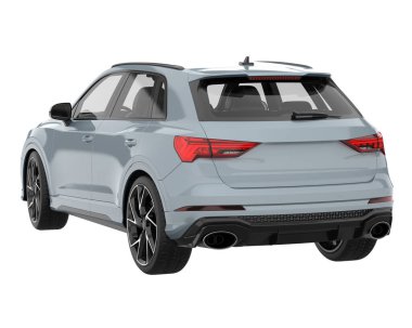 Realistic SUV isolated on white background. 3d rendering - illustration