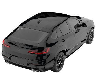 Realistic SUV isolated on white background. 3d rendering - illustration