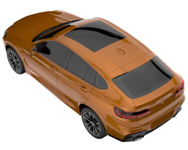 Realistic SUV isolated on white background. 3d rendering - illustration