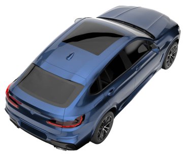 Realistic SUV isolated on white background. 3d rendering - illustration