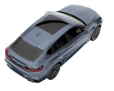 Realistic SUV isolated on white background. 3d rendering - illustration