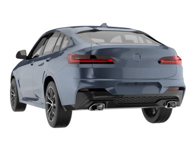 Realistic SUV isolated on white background. 3d rendering - illustration