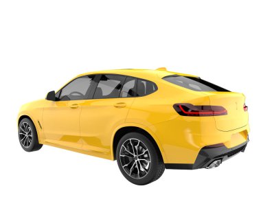 Realistic SUV isolated on white background. 3d rendering - illustration