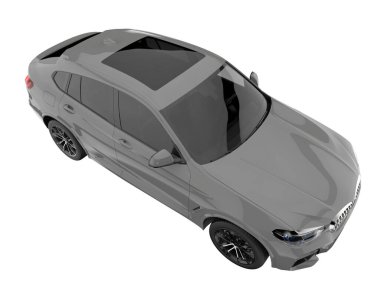 Realistic SUV isolated on white background. 3d rendering - illustration