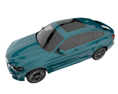 Realistic SUV isolated on white background. 3d rendering - illustration