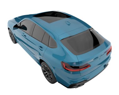 Realistic SUV isolated on white background. 3d rendering - illustration