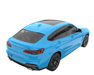 Realistic SUV isolated on white background. 3d rendering - illustration