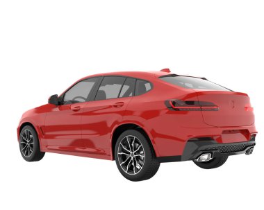 Realistic SUV isolated on white background. 3d rendering - illustration