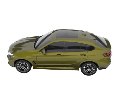 Realistic SUV isolated on white background. 3d rendering - illustration