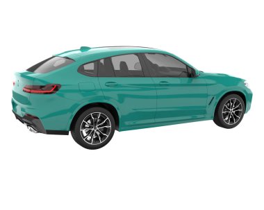 Realistic SUV isolated on white background. 3d rendering - illustration