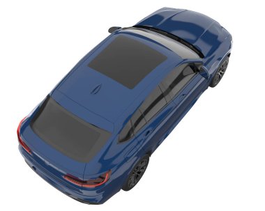 Realistic SUV isolated on white background. 3d rendering - illustration