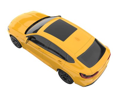 Realistic SUV isolated on white background. 3d rendering - illustration