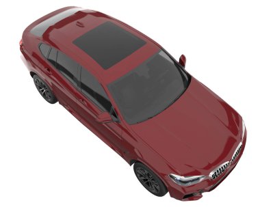 Realistic SUV isolated on white background. 3d rendering - illustration