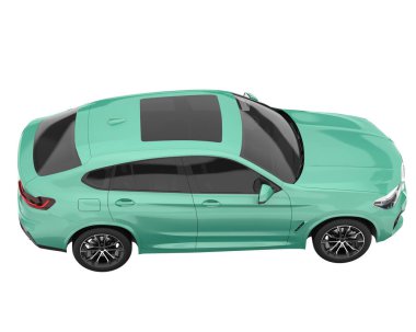 Realistic SUV isolated on white background. 3d rendering - illustration