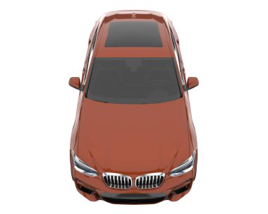 Realistic SUV isolated on white background. 3d rendering - illustration