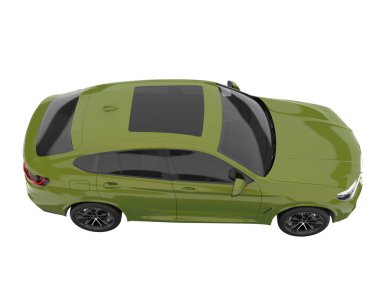 Realistic SUV isolated on white background. 3d rendering - illustration