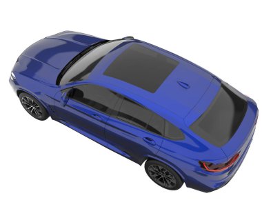 Realistic SUV isolated on white background. 3d rendering - illustration