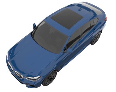 Realistic SUV isolated on white background. 3d rendering - illustration