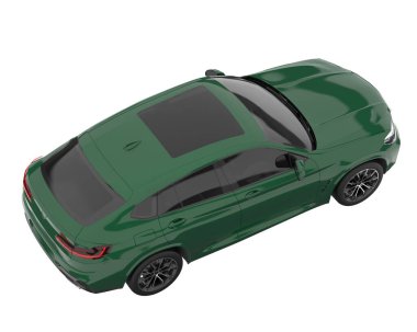 Realistic SUV isolated on white background. 3d rendering - illustration