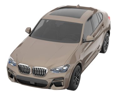 Realistic SUV isolated on white background. 3d rendering - illustration